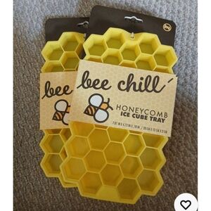 Yellow Honeycomb Ice Cube Tray